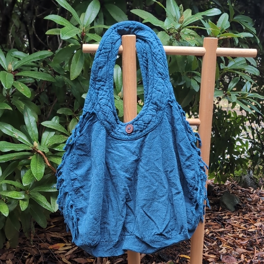 Cottonway Boho Hippie Shoulder Tassles Tote Bag